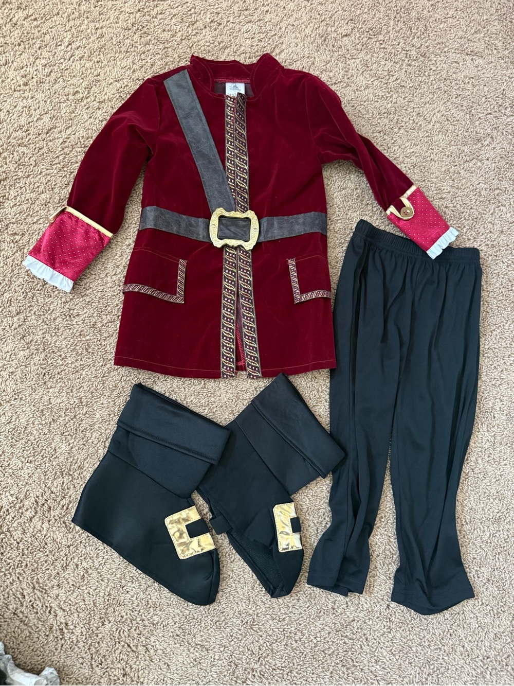 Boys Pirate Captain Prince Costume and Boot Covers